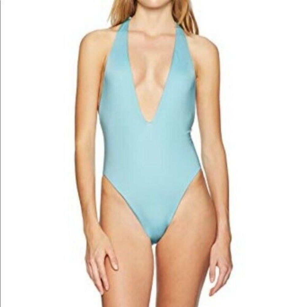 Bikini Lab Swim Suit Small 9800 Blue One Piece